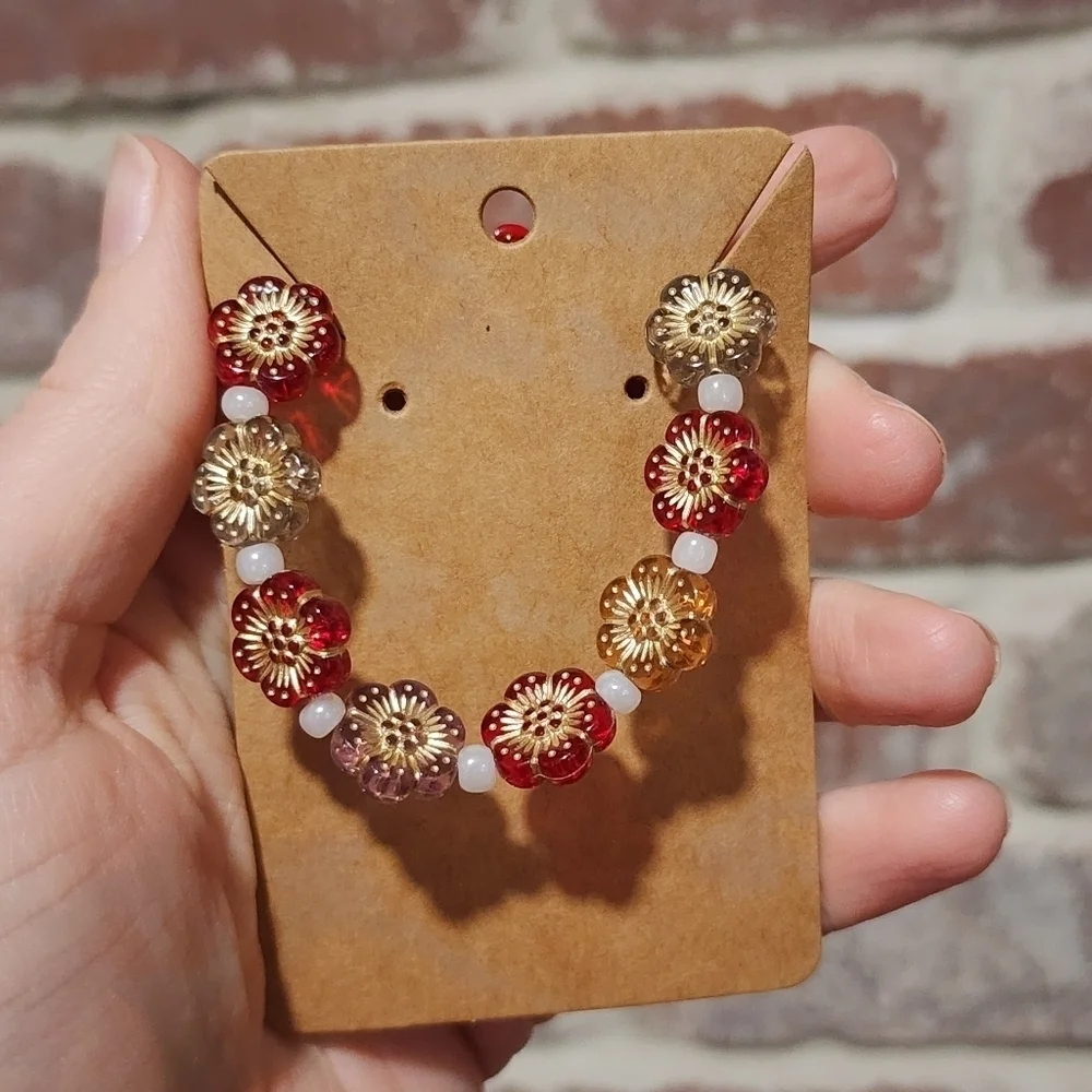 Labubu Beaded Flower Necklace